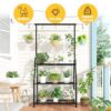 Simple Trending Plant Stand Indoor Outdoor, Heavy Duty Metal 3 Tiered Hanging Plant Shelf for Multiple Flower Planter Holder Tall Large Rack for... Simple Trending Plant Stand Indoor Outdoor, Heavy Duty Metal 3 Tiered Hanging Plant Shelf for Multiple Flower Planter Holder Tall Large Rack for...