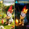 Solar Garden Gnome Statues, Outdoor Fishing Gnome with Butterfly Solar Lights Waterproof, Birthday Gifts for Mom Women Mother's Day, Garden... Solar Garden Gnome Statues, Outdoor Fishing Gnome with Butterfly Solar Lights Waterproof, Birthday Gifts for Mom Women Mother's Day, Garden...