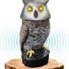 Solar Powered Garden Owl with Motion Detection, Rotating Head, Realistic Hoots and Silent Mode, Outdoor Statue and Sculpture, Owl Decoration for... Solar Powered Garden Owl with Motion Detection, Rotating Head, Realistic Hoots and Silent Mode, Outdoor Statue and Sculpture, Owl Decoration for...