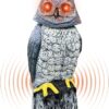Solar Powered Garden Owl with Motion Detection, Rotating Head, Realistic Hoots and Silent Mode, Outdoor Statue and Sculpture, Owl Decoration for... Solar Powered Garden Owl with Motion Detection, Rotating Head, Realistic Hoots and Silent Mode, Outdoor Statue and Sculpture, Owl Decoration for...