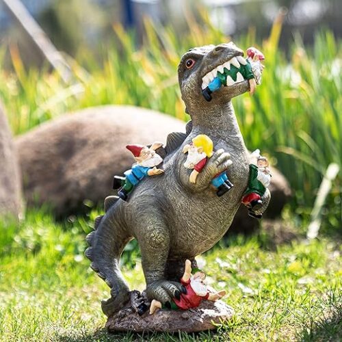 SOWSUN Garden Gnomes Statues Yard Decorations Outdoor Garden Decor, 14” Dinosaur Gnomes Garden Statues, Patio, Lawn Ornament, Gardening Gifts for... SOWSUN Garden Gnomes Statues Yard Decorations Outdoor Garden Decor, 14” Dinosaur Gnomes Garden Statues, Patio, Lawn Ornament, Gardening Gifts for...