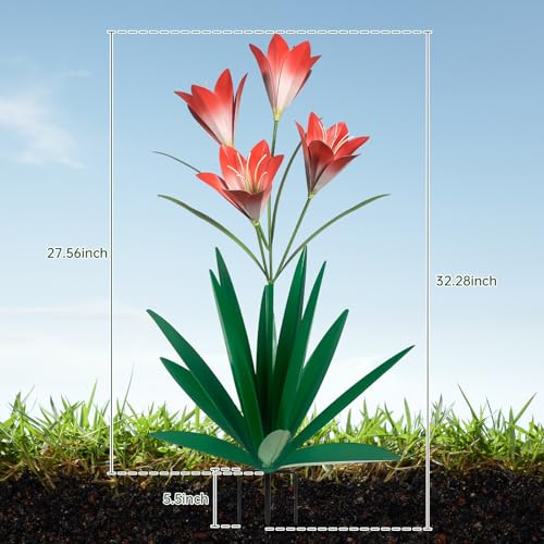 TOMBABY 32.28 Inch Metal Agave Plant Outdoor Decoration Lily Mexican Yard Art Garden Gift Home Decor Hand Painted Metal Agave Garden Yard Statue... TOMBABY 32.28 Inch Metal Agave Plant Outdoor Decoration Lily Mexican Yard Art Garden Gift Home Decor Hand Painted Metal Agave Garden Yard Statue...