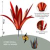 TOMBABY Enlarge Thickened Wind Resistant Metal Agave Garden Art Metal Plant Country Garden Sculpture Statue Outdoor Decoration Agave Metal Plant...