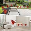 TOMBABY Enlarge Thickened Wind Resistant Metal Agave Garden Art Metal Plant Country Garden Sculpture Statue Outdoor Decoration Agave Metal Plant...