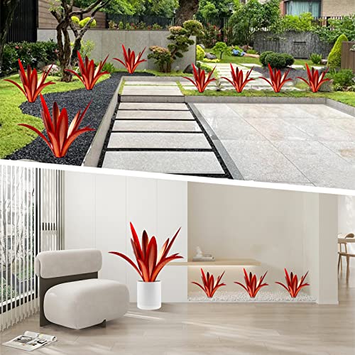 TOMBABY Enlarge Thickened Wind Resistant Metal Agave Garden Art Metal Plant Country Garden Sculpture Statue Outdoor Decoration Agave Metal Plant...
