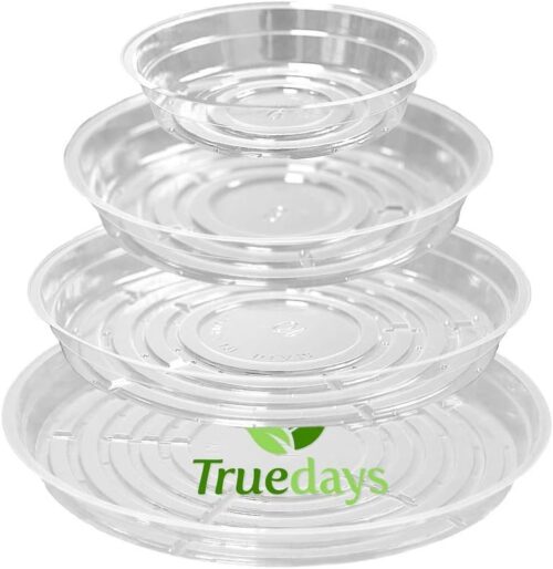 TRUEDAYS 20 Pack Plant Saucers (6 inch / 8inch / 10inch / 12inch) Clear Plant Saucers Flower Pot Tray Excellent for Indoor & Outdoor Plants TRUEDAYS 20 Pack Plant Saucers (6 inch / 8inch / 10inch / 12inch) Clear Plant Saucers Flower Pot Tray Excellent for Indoor & Outdoor Plants