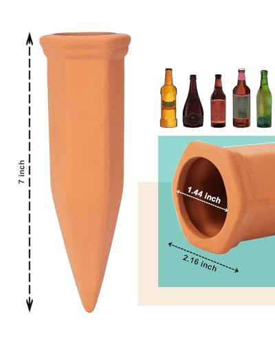 vensovo 10pcs Terracotta Watering Spikes - Automatic Self Watering Stakes, Plant Watering Devices for Wine Bottles Recycled Bottles, Clay Plant... vensovo 10pcs Terracotta Watering Spikes - Automatic Self Watering Stakes, Plant Watering Devices for Wine Bottles Recycled Bottles, Clay Plant...