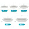 VUWEZ 6 Pack Plant Saucer Tray, 4 6 8 10 12 15 16 18 20 inch Plant Saucers for Indoors, Durable Plastic Flower Planter Plant Water Drip Trays... VUWEZ 6 Pack Plant Saucer Tray, 4 6 8 10 12 15 16 18 20 inch Plant Saucers for Indoors, Durable Plastic Flower Planter Plant Water Drip Trays...